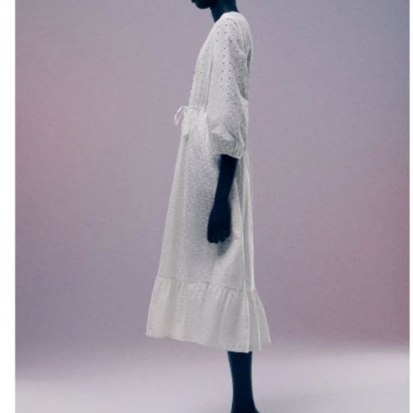 NEW WITH TAGS ZARA DRESS WITH CUTWORK EMBROIDERY - Picture 5 of 10